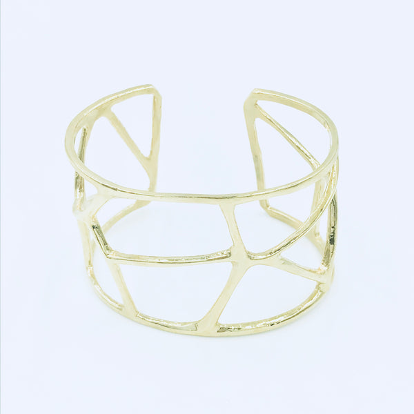 Web Bracelet Cuff - Brass