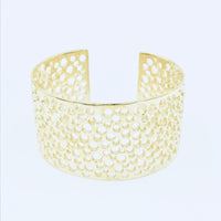 Sea Foam Cuff Bracelet - Brass