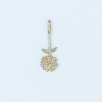 Dahlia Charm - 14k Gold Yellow or Rose