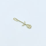 Rose Charm -14k Yellow or Rose Gold