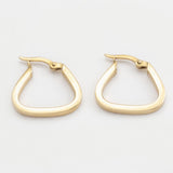 Small Angle Hoops  - 14k Yellow Gold