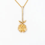 Dahlia Charm - 14k Gold Yellow or Rose